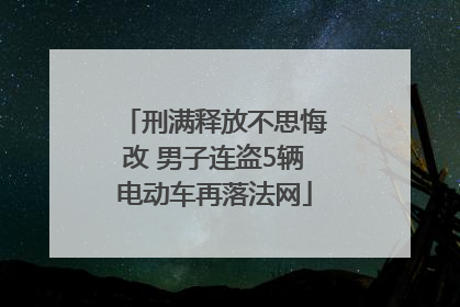刑满释放不思悔改 男子连盗5辆电动车再落法网
