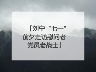 刘宁“七一”前夕走访慰问老党员老战士