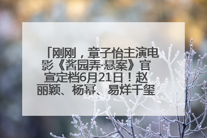 刚刚，章子怡主演电影《酱园弄·悬案》官宣定档6月21日！赵丽颖、杨幂、易烊千玺等角色海报曝光