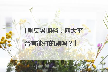 剧集暑期档，四大平台有能打的剧吗？