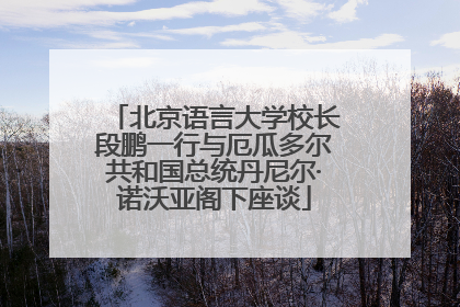 北京语言大学校长段鹏一行与厄瓜多尔共和国总统丹尼尔·诺沃亚阁下座谈