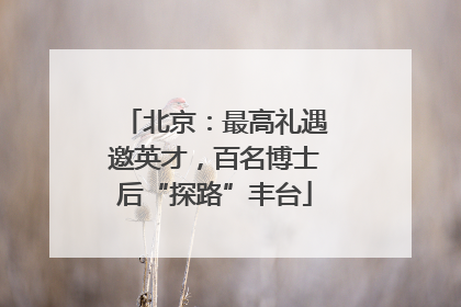 北京：最高礼遇邀英才，百名博士后“探路”丰台