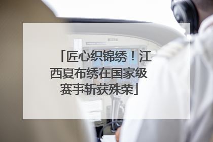 匠心织锦绣！江西夏布绣在国家级赛事斩获殊荣
