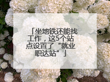 坐地铁还能找工作，这5个站点设置了“就业职达站”
