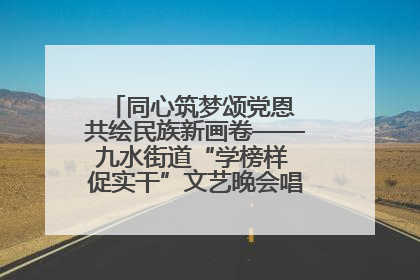 同心筑梦颂党恩 共绘民族新画卷——九水街道“学榜样 促实干”文艺晚会唱响民族团结主旋律
