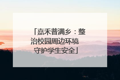 嘉禾普满乡：整治校园周边环境 守护学生安全