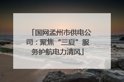 国网孟州市供电公司：聚焦“三夏”服务护航电力清风
