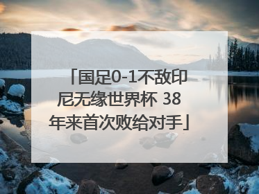 国足0-1不敌印尼无缘世界杯 38年来首次败给对手