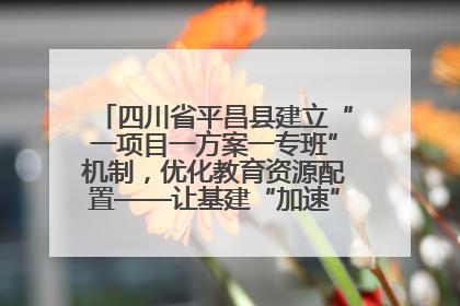 四川省平昌县建立“一项目一方案一专班”机制，优化教育资源配置——让基建“加速”，为成长“铺路”