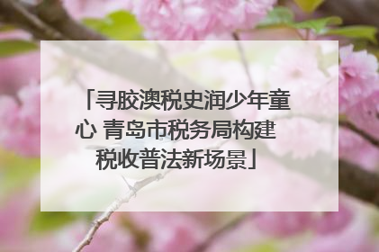 寻胶澳税史润少年童心 青岛市税务局构建税收普法新场景