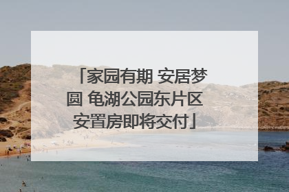 家园有期 安居梦圆 龟湖公园东片区安置房即将交付