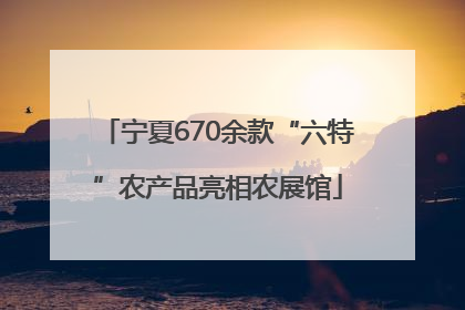 宁夏670余款“六特”农产品亮相农展馆