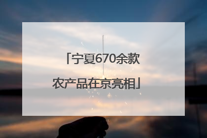 宁夏670余款农产品在京亮相