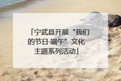 宁武县开展“我们的节日·端午”文化主题系列活动
