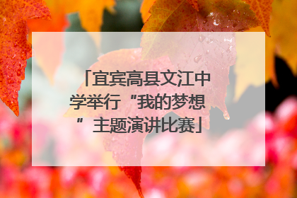 宜宾高县文江中学举行“我的梦想”主题演讲比赛