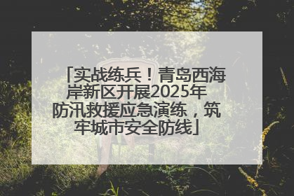 实战练兵！青岛西海岸新区开展2025年防汛救援应急演练，筑牢城市安全防线