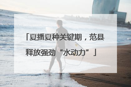 夏播夏种关键期，范县释放强劲“水动力”