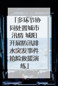 多环节协同处置城市汛情 城阳开展防汛排水突发事件抢险救援演练