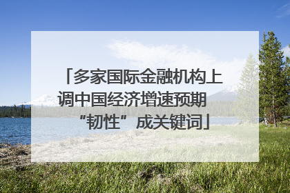 多家国际金融机构上调中国经济增速预期 “韧性”成关键词