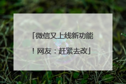 微信又上线新功能！网友：赶紧去改