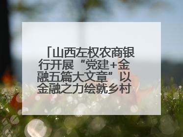 山西左权农商银行开展“党建+金融五篇大文章”以金融之力绘就乡村振兴新画卷