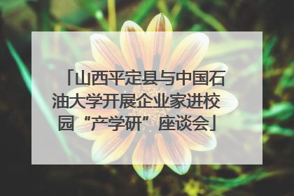 山西平定县与中国石油大学开展企业家进校园“产学研”座谈会