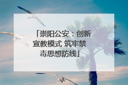 崇阳公安：创新宣教模式 筑牢禁毒思想防线