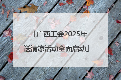 广西工会2025年送清凉活动全面启动