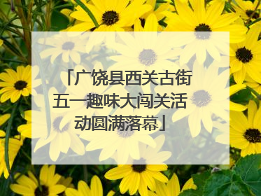 广饶县西关古街五一趣味大闯关活动圆满落幕