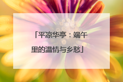 平凉华亭：端午里的温情与乡愁