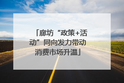 廊坊“政策+活动”同向发力带动消费市场升温