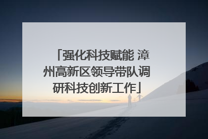 强化科技赋能 漳州高新区领导带队调研科技创新工作