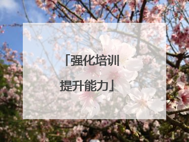 强化培训 提升能力