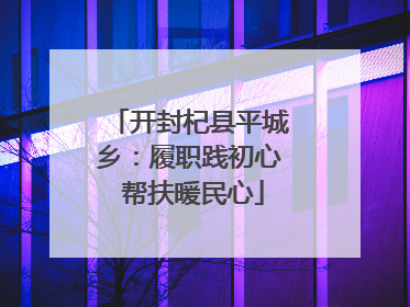 开封杞县平城乡：履职践初心 帮扶暖民心