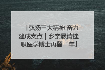 弘扬三大精神 奋力建成支点｜乡亲恳请挂职医学博士再留一年