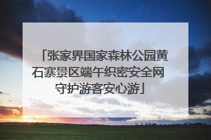 张家界国家森林公园黄石寨景区端午织密安全网 守护游客安心游