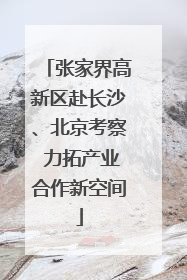 张家界高新区赴长沙、北京考察 力拓产业合作新空间