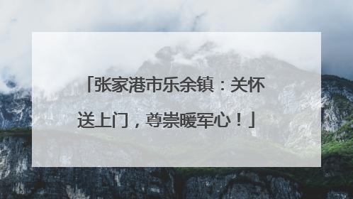 张家港市乐余镇：关怀送上门，尊崇暖军心！