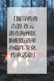 探寻药香古韵 连云港市海州区朐阳街道举办端午文化传承活动