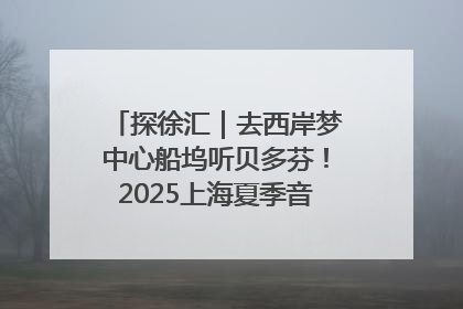 探徐汇｜去西岸梦中心船坞听贝多芬！2025上海夏季音乐节公布节目阵容