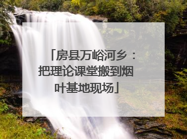 房县万峪河乡：把理论课堂搬到烟叶基地现场