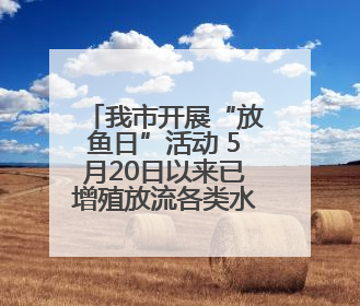 我市开展“放鱼日”活动 5月20日以来已增殖放流各类水生生物苗种5.1亿单位