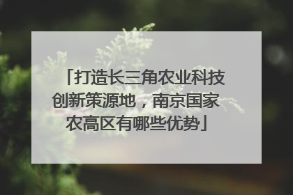 打造长三角农业科技创新策源地，南京国家农高区有哪些优势