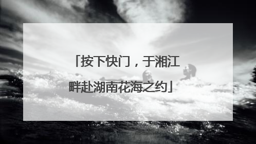 按下快门，于湘江畔赴湖南花海之约