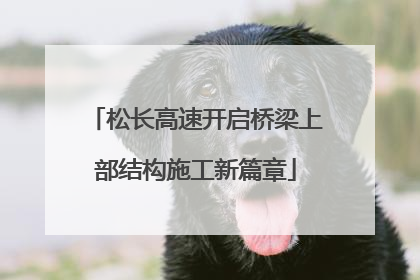 松长高速开启桥梁上部结构施工新篇章