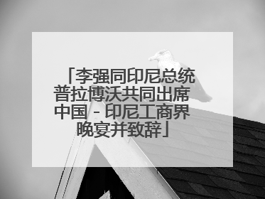 李强同印尼总统普拉博沃共同出席中国－印尼工商界晚宴并致辞