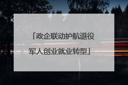 政企联动护航退役军人创业就业转型