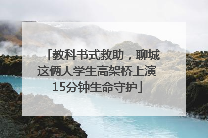 教科书式救助，聊城这俩大学生高架桥上演15分钟生命守护