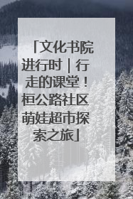 文化书院进行时｜行走的课堂！桓公路社区萌娃超市探索之旅