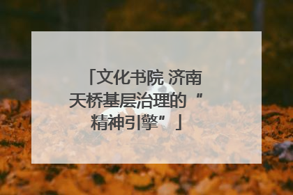 文化书院 济南天桥基层治理的“精神引擎”
